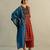 Red printed cotton kurta set