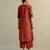 Red printed cotton kurta set