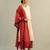Beige embroidered mul chanderi kurta set