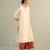 Beige embroidered mul chanderi kurta set