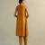Mustard yellow printed chanderi cotton kurta set