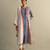 Blue printed cotton kurta set