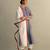 Blue printed cotton kurta set