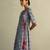 Blue Hand Block Wrap Around Dress