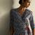Blue Hand Block Wrap Around Dress