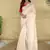 Cream Color Embroidery And Floral,Bird Parttern Work art silk saree