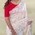 Cream Color Embroidery And Floral,Bird Parttern Work Silk Saree
