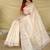 Cream Color Embroidery And Floral,Bird Parttern Work Silk Saree