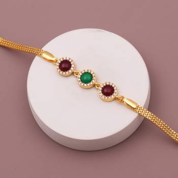 multicolor brass bracelet with gold plating ad work 4