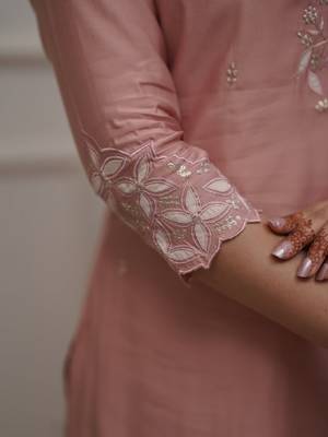 Women Ethnic Motifs Embroidered Regular Thread Work Kurta with Trousers & With Dupatta 4