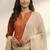 Women's geometric print rayon staple kurta pant with dupatta set (orange)