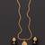 Traditional  gold plated diamond pendent