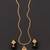 Traditional  gold plated diamond pendent with earring
