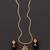 Traditional  gold plated diamond pendent with earring