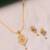 Traditional  gold plated diamond pendent with earring