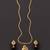 Traditional  gold plated diamond pendent with earring