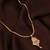Traditional  gold plated diamond pendent with earring