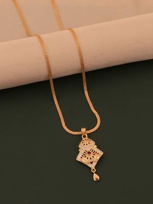 gold brass jewelry pendant with ad stone work design 2