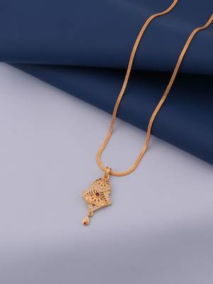 gold brass jewelry pendant with ad stone work design 3