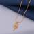 Traditional  gold plated diamond pendent with earring