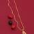 Traditional  gold plated diamond pendent with earring