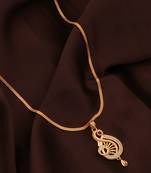 Traditional  gold plated diamond pendent with earring