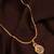 Traditional  gold plated diamond pendent with earring