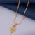 Traditional  gold plated diamond pendent with earring