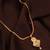 Traditional  gold plated diamond pendent with earring