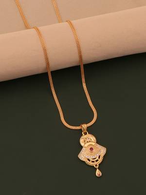 gold-plated pendant set with traditional work 2
