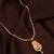 Traditional  gold plated diamond pendent with earring