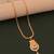 Traditional  gold plated diamond pendent with earring