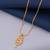 Traditional  gold plated diamond pendent with earring