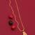 Traditional  gold plated diamond pendent with earring
