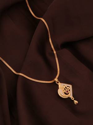 gold plated pendant earrings set with traditional design 1