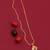 Traditional  gold plated diamond pendent with earring