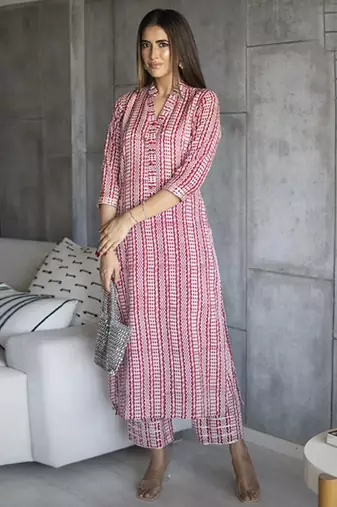 Muslin printed 2 piece set