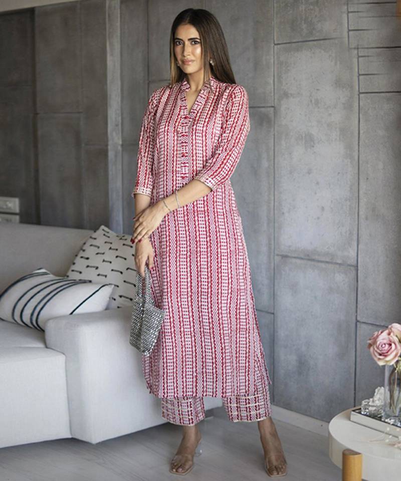 Muslin printed 2 piece set