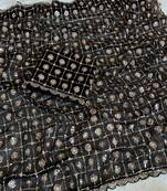 Black Color embroidery & Sequance Work  Net Saree