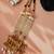 Gold plated white pearl parandi