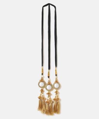 gold crystal parandi with classic mirror work design 3