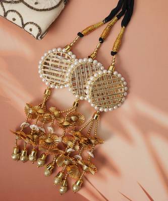 gold crystal hair parandi with white pearl detailing 2