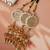 Gold plated white pearl parandi