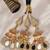 Gold plated gota patti mirror multicolor parandi