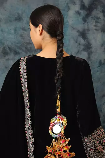 Gold plated mirror multicolor parandi