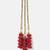 Gold plated pink floral parandi