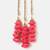 Gold plated rose pink floral parandi