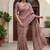 Onion Pink Color Dori Work With Printed Work Silk Blend Saree