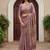 Onion Pink Color Dori Work With Printed Work Silk Blend Saree