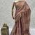 Onion Pink Color Dori Work With Printed Work Silk Blend Saree